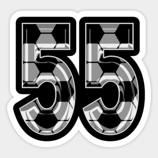Soccer Number 55 Soccer Jersey #55 Soccer Mom Player Fan Sticker